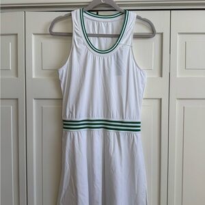 NWT - Halara Activity Dress - White w/ Green Stripes